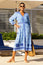 Jamila Embroidered Dress | Blue/Cobalt