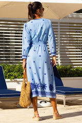 Jamila Embroidered Dress | Blue/Cobalt