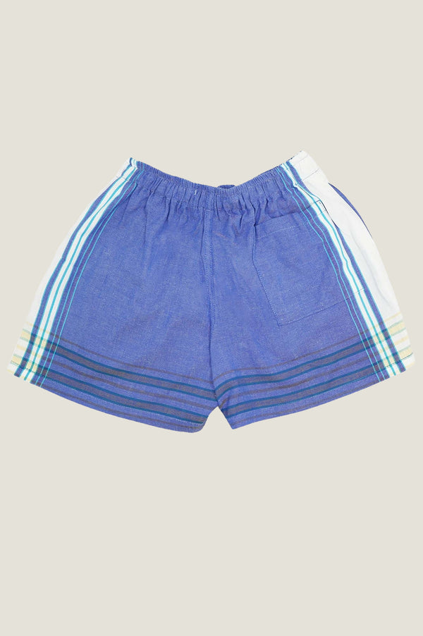 Kikoy Short Shorts | Denim Blue/White
