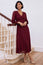Long Sleeve Sally Anne Dress | Burgundy