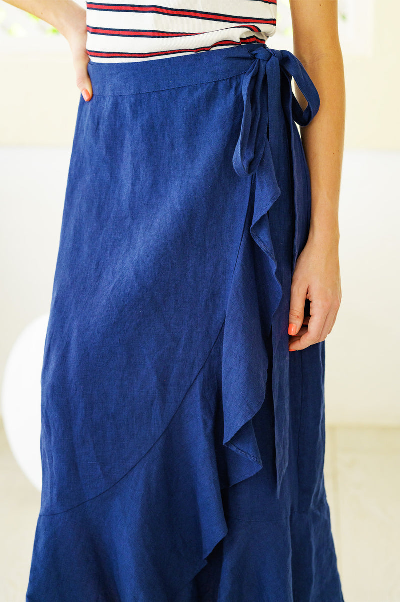 April Wrap Skirt | Navy