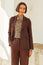 Linen Blend Blazer | Chocolate