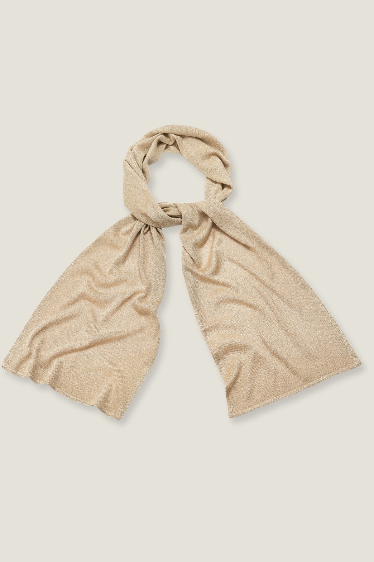 Lurex Scarf Taupe Gold