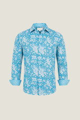 Men's Organic Cotton Shirt | Meadow Blue/White