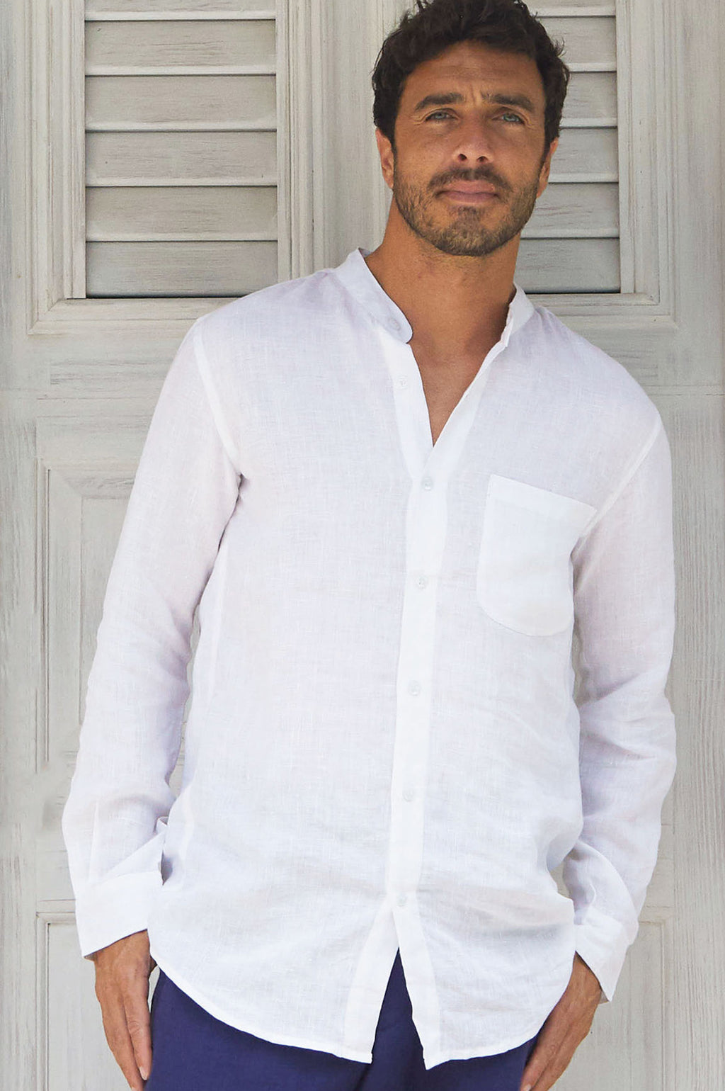 Nehru Collar Linen Shirt