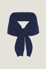 Merino Wool Tie Neck Scarf | Navy
