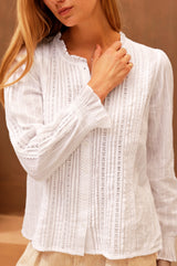 Vienna Long Sleeve Blouse | White