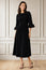 Elizabeth Stretch Corduroy Midi Dress | Black