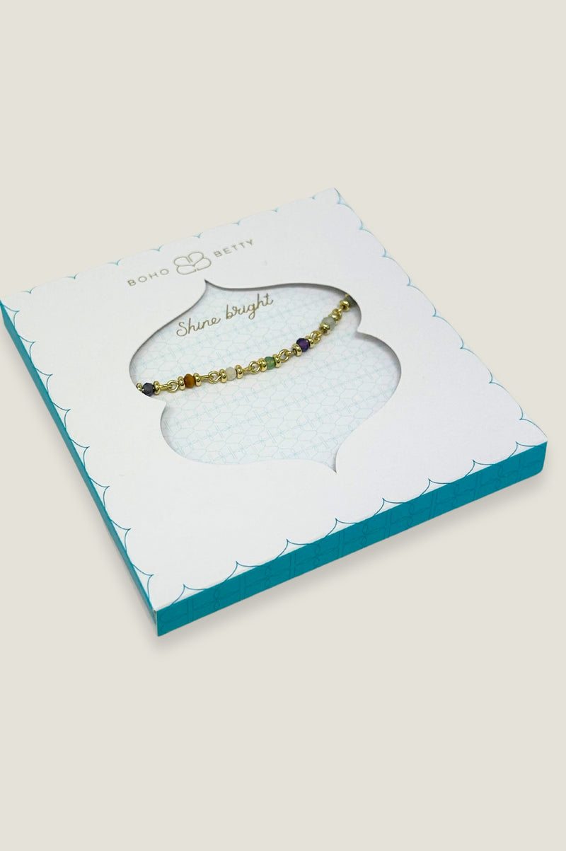 Panacea Bright Multi Gemstone Necklace | Gold/Multi