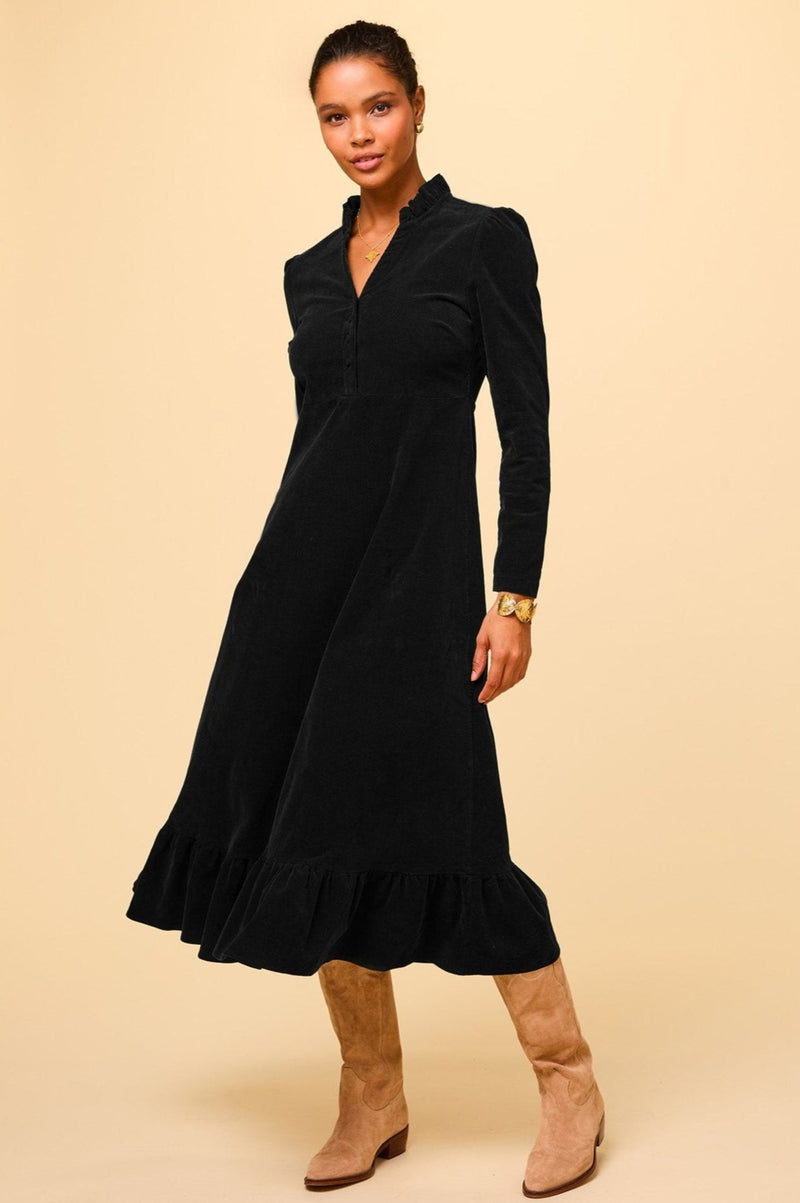 Black corduroy dress online