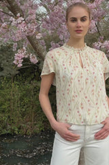 RHS Caped Sleeve Blouse | Cream