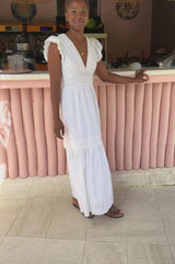 Broderie Organic Cotton Pippa Dress | White
