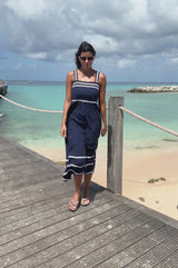 Ric Rac Sundress Dress | Navy/Ivory