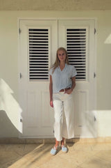Relaxed Organic Cotton Cheesecloth Blouse | Sky Blue