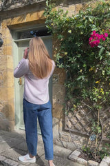 Holly Pin Tuck Organic Cotton Cheesecloth Long Sleeve Blouse | Blush Pink