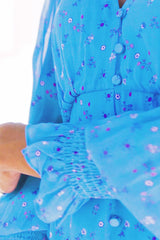 Long Sleeve Sally Anne Dress | Blue/Pink