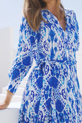Eliza EcoVero™ Shirt Dress | Blue/White