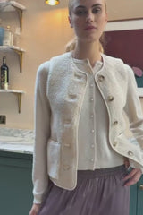 Borg Wool Blend Gilet | Cream
