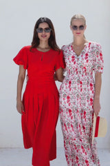 Suki Linen Dress | Red