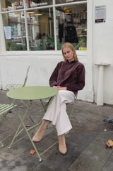 Velvet Quilted Jacket | Chocolate