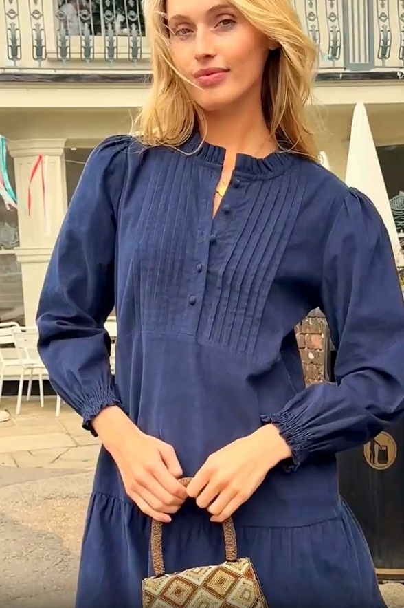 blue spice corduroy dress Electric Blue Cord Francoise Dress