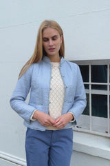 Cotton Quilted Jacket | Steel Blue