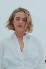 Kelly Linen Shirt Dress | White