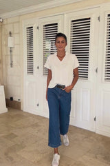 Relaxed Organic Cotton Cheesecloth Blouse | White