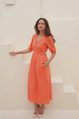 Iris Organic Cotton Dobby Dress | Grenadine