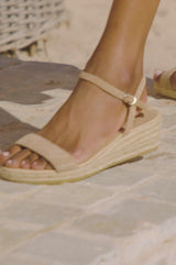 Moli Low Wedge Espadrilles | Almond