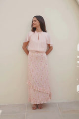 RHS Printed Boho Skirt | Blush