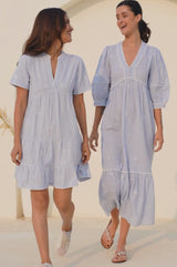 Mindy Dress | Stripe Blue