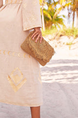 Sirene Raffia Clutch | Natural