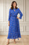 Maeve Georgette Dress | Budding Paisley Cobalt/Orange