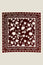 Block Print Scarf 70cm x 70cm | Burgundy/Cream