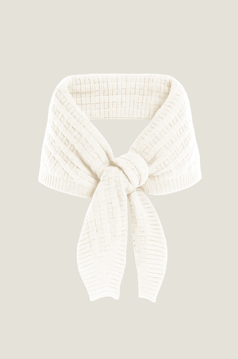Merino Wool Tie Neck Scarf | Cream