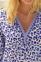 Mykonos Maxi Dress | White/Navy