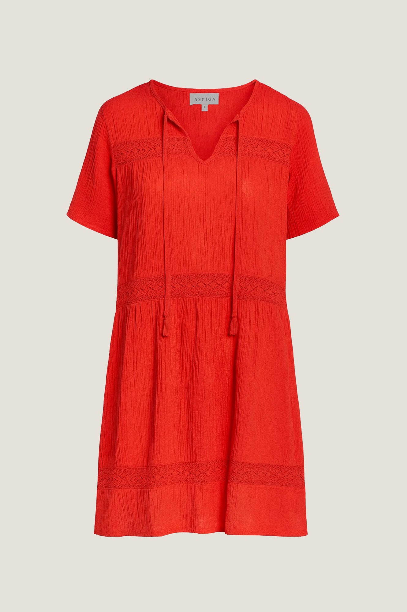 Aspiga Sustainable Roxy Kaftan Dress Red Beach Cover up