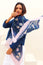 RHS Printed Cotton Modal Scarf 70cm x 180cm | Navy/Pink