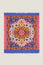 Border Print square scarf | Pink/Purple/Orange