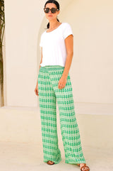 Orion Trousers | Aztec Green/White