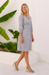 Jyoti Organic Cotton Short Dress | Jasmine Neutral