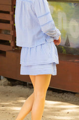 Sivota Organic Cotton Dobby Skirt | Baby Blue