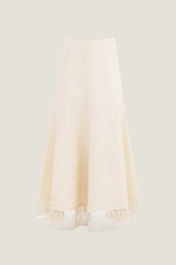 Linen Lace Skirt |  Butter Milk Cream