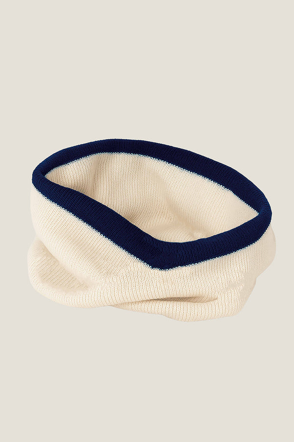 Merino Wool Snood | Cream/Navy