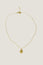Glass Teardrop Necklace | Gold