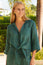 Light Weight Linen Tie Front Shirt | Teal