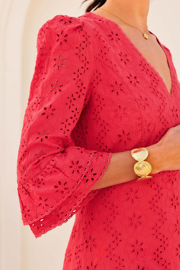 Victoria Cotton Broderie Dress