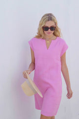 Dori Linen Dress | Pink