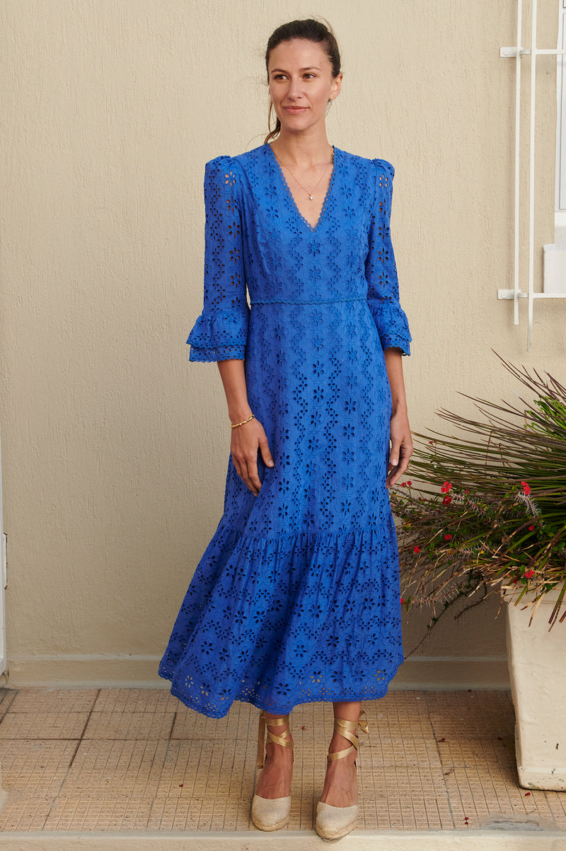 Victoria-Broderie-Collar-Dress-Cobalt-Blue